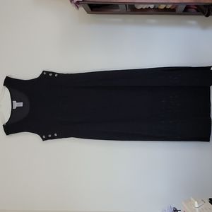 J. A. Studio Black Maxi Embroidered Jumper Dress S / M